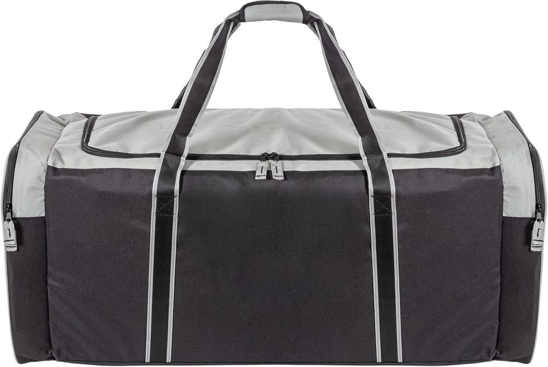 Jetstream Heavy Duty Multi Pocket Durable Sports Gym Equipment Travel Duffel Bag (42IN, XXL 42" Grey)