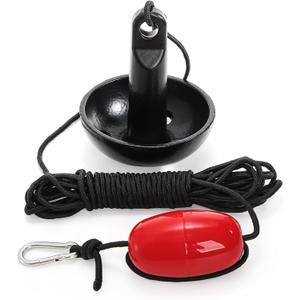 8 LB Mushroom Boat Anchor Kit, 32 FT Marine Rope Anchor for Small Boats, Fishing Boat Anchor with Marker Buoy, Heavy Duty Kayaks Anchor Accessories for Shallow Water Canoes Skiffs