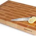 The Boardsmith Maple End Grain Cutting Board - Premium End Grain Butcher Block Wood Cutting Board for Kitchen - Food-Safe, Non-Slip, Sustainably Sourced Maple Wood (Large)