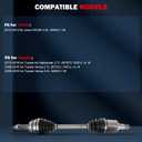 cciyu CV Axle Shaft Assembly for Lexus for RX350 2010-2015 for Lexus for RX450h 2011 for Toyota for Highlander 2011-2016 for Toyota for Venza 2009-2015 665308 NCV6916 Front left (1 Pack)