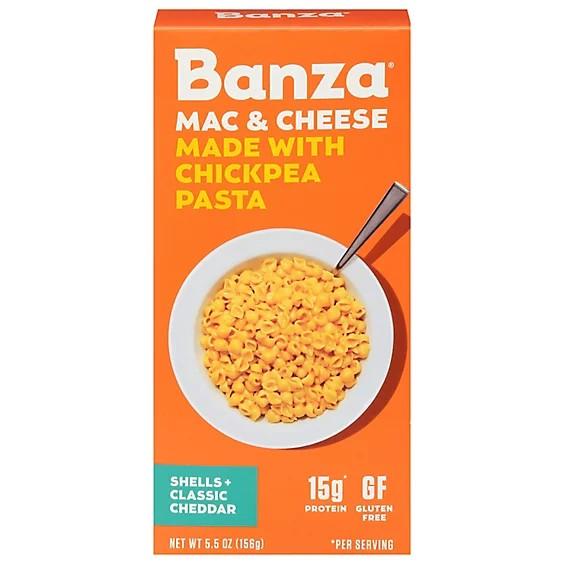 Banza Chickpea Pasta Shells and Cheese with Classic Cheddar – High Protein, Gluten Free Mac and Cheese, Healthy Macaroni and Cheese, 5.5 Ounce (Pack of 1), BBD 04/20/2025 Banza Chickpea Pasta Shells and Cheese with Classic Cheddar – High Protein, Gluten Free Mac and Cheese, Healthy Macaroni and Cheese, 5.5 Ounce (Pack of 1), BBD 04/20/2025