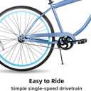 JOYSTAR 20" 24" 26" Beach Cruiser Bike for Girls, Boys, Mens and Womens, Single Speed Kids Cruiser Bikes with Coaster Brake