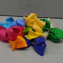 My Lello Medium 4.5" Girls Half Twist Boutique Grosgrain Hair-Bow Mixed Variety 8 Pack Bright Colors