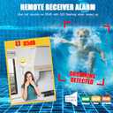 IC ICLOVER Pool Alarm with Remote Receiver, Immersion Drown Monitor System, Poolside Alarms for Inground & Above Ground Pools, Wireless Swimming Pool Water Motion Sensor Kids Toddler Pets Safety Guard