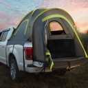 JOYTUTUS Pickup Truck Tent 2.0, Waterproof PU2000mm Double Layer for 2 Person, Portable Truck Bed Tent with Rainfly, 5.5'-5.8' Camping Preferred - Green, Aluminum Poles