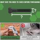 uxcell Hex Socket Bolts (3/8"-16x4), Grade 12.9 Carbon Steel Hex Socket Drive Screws, Black, 10 Pcs