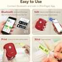 2 x PeriPage Label Maker with Tape, P10 Bluetooth Label Printer with 0.55''x13.8 ft Continuous Labels, Mini Thermal Sticker Printers with Multiple Templates for Home Use, Office Organization