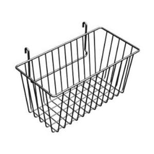 Narrow Gridwall Basket Black 3 Pcs - Work For Grid Panels 11.5" x 6.5" x 4.5" 