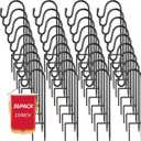 Hicarer 36 Pack 15 Inch Shepherds Hooks Outdoor Plant Hanger Hook Metal Black Garden Bird Feeder Pole for Hanging Solar Lanterns Flower Basket Jars Christmas Lights Wedding Decor