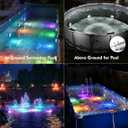 Solar Pool Lights, Solar Powered Submersible LED Lights with Remote IP68 Waterproof 16 Colors Underwater for Above Ground Inground Pool, Pond (White,2 Pack)