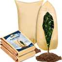 SCRUBIT Plant Covers Freeze Protection, 60 x 70 in. Frost Cloths for Outdoor Plants Fruit Trees & Shrubs with Zipper and Drawstring, Thick Winter Plant Covers - 2 Pack Tree Frost Blankets