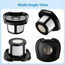4 Pack 2284W 2390A Vacuum Replacement Filter Compatible with Bissell Pet Hair Eraser Hand Vacuum 2284W, 2390, 2390A, 2579, 2389, Part # 1614212 1614203 1614204, 4 Mesh Filters and 8 Foam Filters