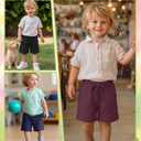 3 Pack Toddler Girls Bermuda Shorts | Long Shorts, School, Uniform, Knee Length, Wide Leg, Elastic Waistband, Drawstring, Summer, Sports, Outings, Size 18M-5T (Gray)