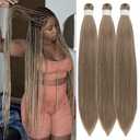 Brown Ash Braiding Hair Pre stretched Ez Braid Braiding Hair for Braids