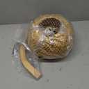 Frideko Bamboo Lantern Plug in Wall Sconces Wicker Wall Lamp with Plug in Cord Hand Woven Rattan Wall Light Farmhouse Rustic Wall Sconces Boho Sconces Wall Lighting for Living Room Bedroom (Orange)