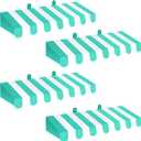Boao 4 Pack Circus Awning Decoration 3D Stripe Cardboard Awning Carnival Wall Decor Circus Party Favors for Lemonade Stand Bakery Ice Cream Truck Bulletin Board Decor(White and Green)