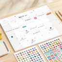 2 x Desk Calendar (Jan.2026  Jun.2027) 17" 12.4" with Marked Holidays and 234 Stickers, Large 18 Months Desk Calendar 2026 for Office, Home, School