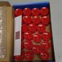 LANKER 24 Pack Flameless Led Tea Lights Candles, Flickering Red Battery Operated Electronic Fake Candles, Decorations for Wedding, Party, Christmas, Halloween (Red)