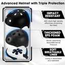 Toddler Kids Bike Helmet Set - Adjustable Cycling Helmet with Knee, Elbow Pads & Wrist Guards Sport Protective Gear Little Kid, Black, Small: 20.1"-21.2"/51-54cm