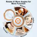 ZHK 360 Rotatable Ring for iPhone 16 Plus Case Magnetic, [Military Grade Drop Proof] [Translucent Frosted Back Panel] Slim Non-Slip Matte Phone Case for iPhone 16 Plus 6.7'', Gold