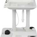 VINGLI 30L Upgraded Portable Sink| Rolling Hand Wash Basin Stand with Towel Holder & Soap Dispenser & Wheels, Perfect for Garden/Camping/Outdoor Events/Gatherings/Worksite/RV/Indoor, White