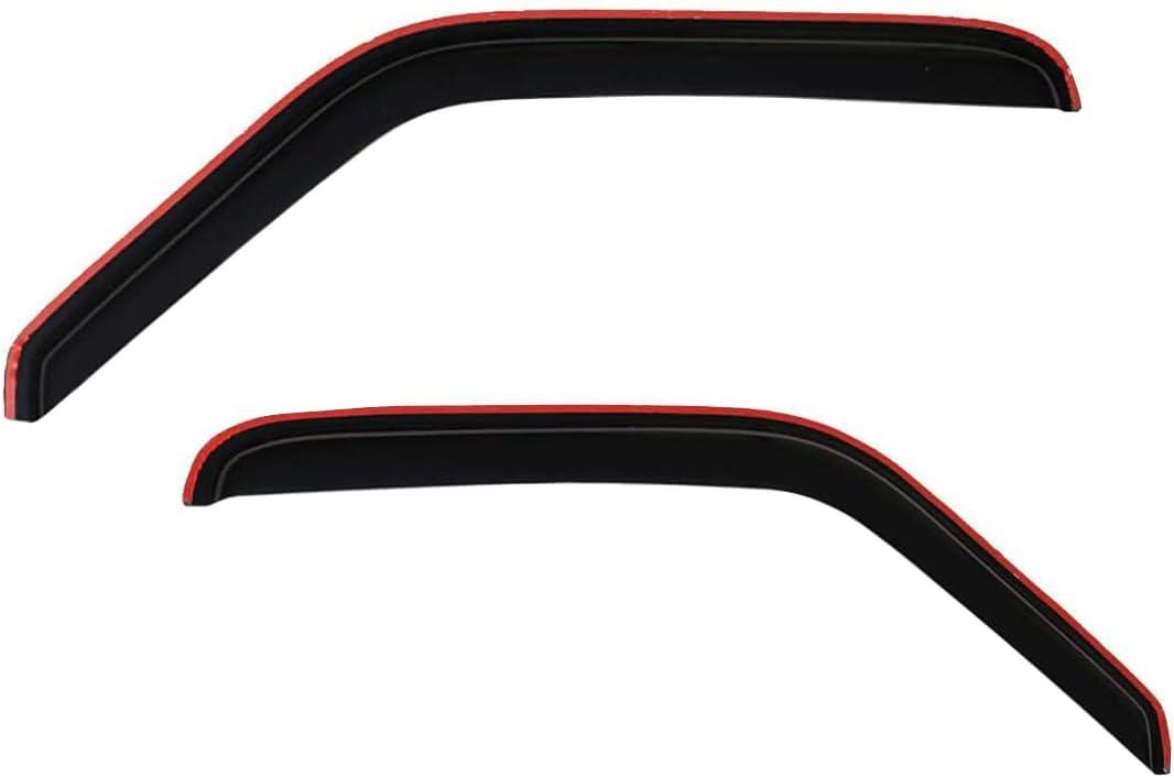 Lightronic Extra Durable Clip-on In-Channel Auto Vent Window Visor, Fit 1992-2006 Ford E-series Econoline Vans E-150, E-250, E-350 & E-450 Super Duty, UV Protect Rain Guard Wind Deflector, Smoke, 2Pcs