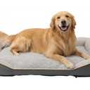 Orthopedic Crate Dog Bed - Waterproof PU Dual-Surface Pet Bed, Comfort Dogs Couch Sofa with Washable Removable Cover,Large Size for Dogs & Crate Use,47.2''