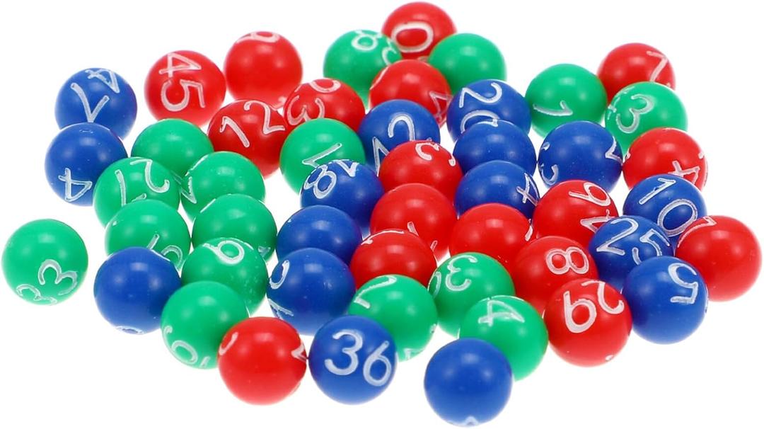 49pcs Numbered Bingo Balls 1 to 49: 0.31 Inch Mini Raffle Game Balls Tiny Vending Machine Party Favors for Home Bar Assorted Color