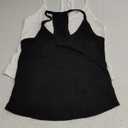 Women Workout Tank Tops V Neck Racerback Going Out Ribbed Basic Slim Fit Yoga Gym Shirts 2025 Summer Camisole (Large, Black+white)