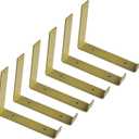 Gold Shelf Brackets 6 Pack Heavy Duty Shelves Brackets  Metal Floating J Lip Rustic Iron Open Shelving Brackets