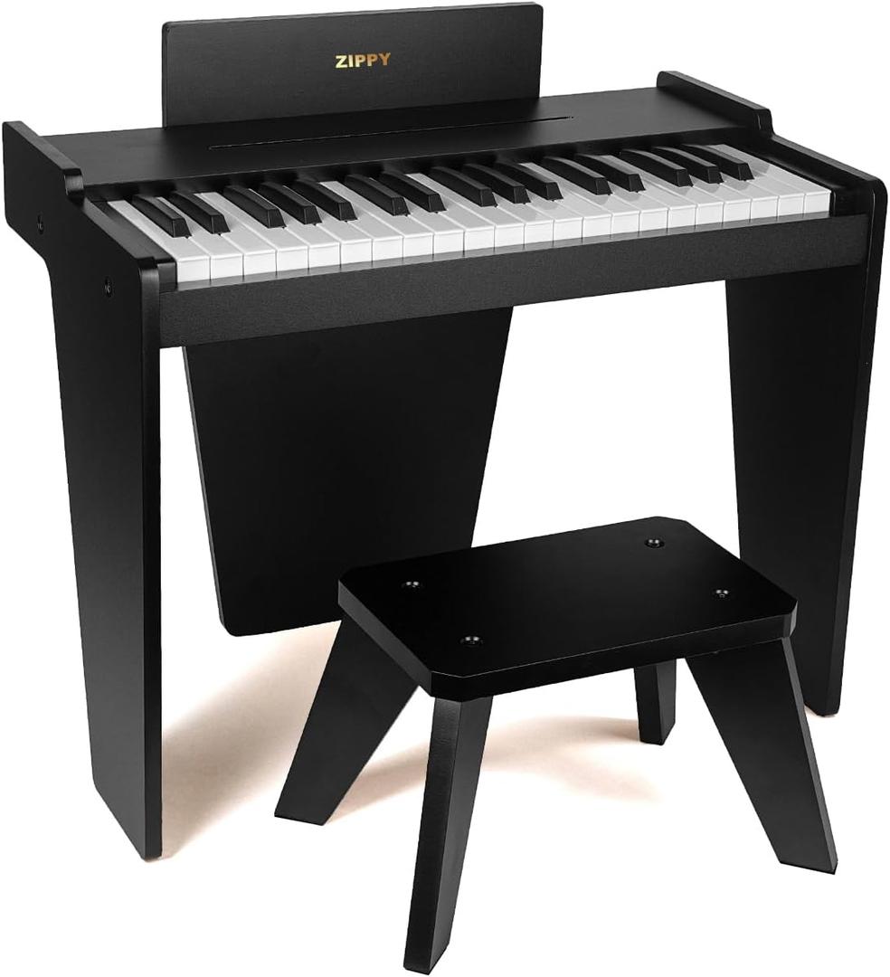 ZIPPY Kids Piano Keyboard, 37 Keys Digital Piano for Kids, Music Educational Instrument Toy, Wood Piano for 3+ Girls and Boys
