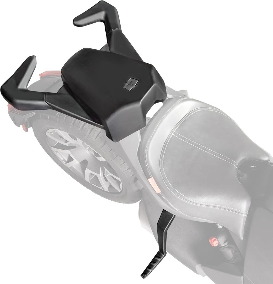 Rear Passenger Seat for Ryker, 2-Up Passenger Soft Seat with Grab Handles and Foot Pegs Pedals for Can Am Ryker All Models Accessories, Replace #219400842(MAX Mount 219400800 Required)