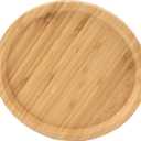 4 Pack 8 Inch Bamboo Plant Saucer, Round Bamboo Serving Tray, Wood Plant Drip Trays for Pots Indoor Outdoor Succulent Flower