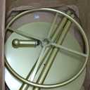 360 Rotating Round Garment Rack, Floor Standing Clothing Stand, Clothes Retail Display Shelf, for Bedroom Boutique Commercial Shop Laundry Room, 21 * 61 * 21in (Gold)