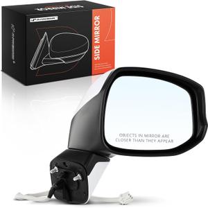 A-Premium Right Passenger Side Power Door Mirror Compatible with Honda Civic 2012 2013 2014 2015 - Non-Heated, Manual Folding Outside Rear View Mirror - White (Paint to Match)