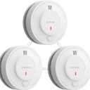 X-Sense 10-Year Battery Wireless Interconnected Smoke Detector Fire Alarm with Over 820 ft Transmission Range, SD19-W, 3-Pack