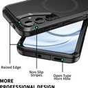 for Galaxy S25 Plus/S24 Plus Case[Compatible with MagSafe] [Shockproof] [3-Layer] Full Body Protection Rugged Heavy Duty Cover Case for Galaxy S25+/S24+ 5G,Black