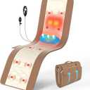 Full Body Massage Mat with Heat, Back Massager for Pain Relief Deep Tissue, Back Massage Pad with Lumbar Support Traction Device, 10 Vibration Motors & 5 Massage Modes, 2 Heating Pads for Back