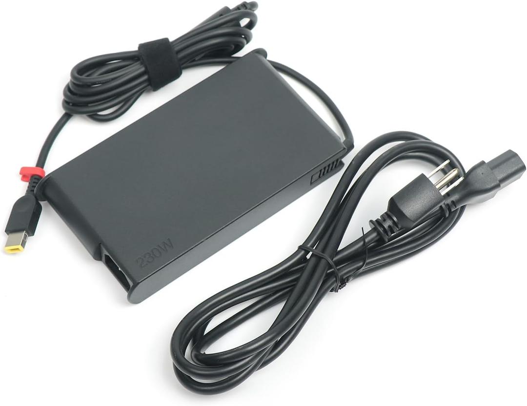 Lenovo 20V 11.5A 230W Slim Tip AC Adapter for Legion 5i Gen 9 Legion Slim 5 Gen 9 (16 AMD) Think Book 16p Gen 4, Compatible P/N: ADL230SCC3A, SA10R16890, 02DL144, Black