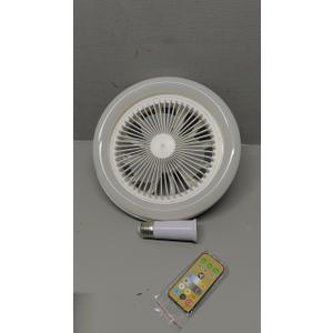 E26/E27 Ceiling Fan with Lights Remote, Mini 10 Inch Enclosed Low Profile Fan Light, Ceiling Light with Fan 3 Speeds 3 Light Color Dimming and Timing,Summer Gift for Bedroom Dormitory (White)