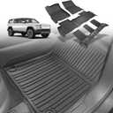BestEvMod Compatible with Rivian R1S All Weather Floor Mats Anti-Slip 3D Pattern TPE Heavy Duty Rubber Waterproof Non-Slip Design Floor Liner 1st & 2nd and 3rd Rows Set 2022-2024 Accessories (R1S)