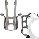 IMPRESA Full Face Respirator Strap Replacement 2-Pack - Grey Silicone Size 6897/37005 - Adjustable 5-Point Harness & Repair Kit - Compatible with 3M 6000 Series Facepieces 6700, 6800 & 6900