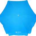 AMMSUN 5ft Seaside Beach Umbrella for Sand and Water Table - Kids Durable Umbrellas for children Beach Camping Garden Outdoor Play Shade,5ft Blue