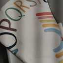 Round Kids Alphabet Rug, 59 inch Rainbow Classroom Rug, White, 4'11"