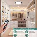 12 Inch Motion Sensor Ceiling Light Indoor,Motion Sensor Fixture Indoor for Closet Hallway Laundry Porch Pantry, Dimmable Ceiling Lights 3000k/4000k/6000k Black