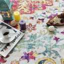 Mandala - Indoor Area Rugs 2x8 Washable, Stain Resistant Machine Washable Rugs for Living Room, Bedroom, and Modern House Dcor - Durable Polyester Material, Colorful Patterned - Blue