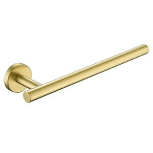JQK Hand Towel Bar Gold, 10 Inch Thicken 0.8mm 304 Stainless Steel Bathroom Hand Towel Holder, 9 Inch Useable Length Wall Mount, Brushed Gold, THH110L9-BG