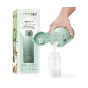 Momcozy Portable Bottle Warmer for Travel – Dual Heating Modes for Breast Milk & Water, Portable Milk Warmer with Fast Heating & Long Battery Life, 17 Ounces Large Capacity to Meet Your All-Day Needs