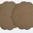AHHFSMEI Round Faux Linen Placemats Set of 2 Heat Resistant Non-Slip Stain Proof Table Mats for Kitchen Dining Elegant Decor Place Mats (Brown,2)