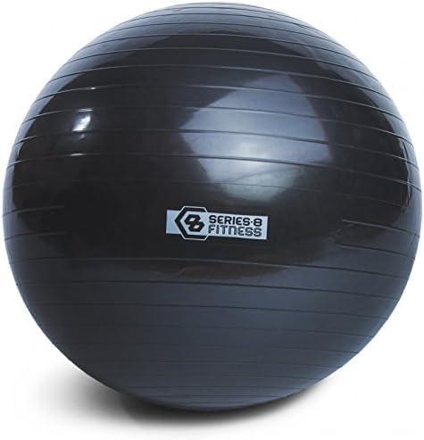 Ball, 26 inch (65cm), Black.Perfect for core strengthening, Balance Training, and Versatile Workout Sessions, This Durable Exercise Ball Helps Enhance Your Fitness Goals.